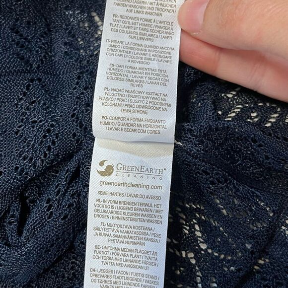 NWT Boden | Glorious British Style Navy Blue Pointelle Knitted Midi Dress 12 - Picture 10 of 13